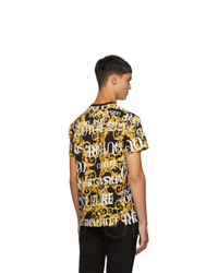 VERSACE JEANS COUTURE Black All Over Barocco T Shirt