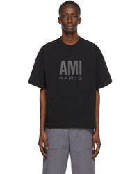 AMI Alexandre Mattiussi Black Ami De Cur T Shirt