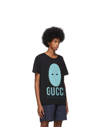 Gucci Black And Blue Manifesto T Shirt