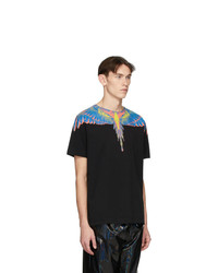 Marcelo Burlon County of Milan Black And Blue Wings T Shirt