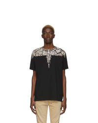 Marcelo Burlon County of Milan Black And Brown Earth Wings T Shirt