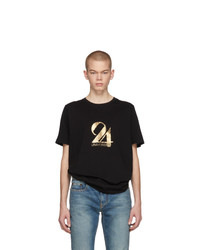 Saint Laurent Black And Gold 24 Universite T Shirt