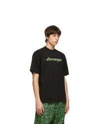 Psychworld Black And Green Snake Logo T Shirt