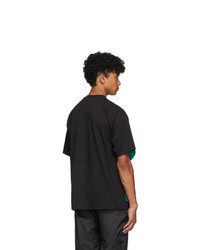 Afterhomework Black And Green T2 Double T Shirt