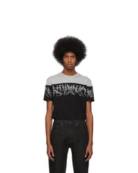 Alexander McQueen Black And Grey Skeletons T Shirt