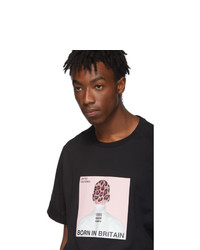 Neil Barrett Black And Pink Album Cover T Shirt