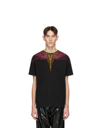 Marcelo Burlon County of Milan Black And Pink Bezier Wings T Shirt