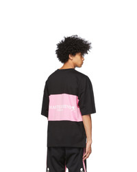 Mastermind World Black And Pink Horizontal Block T Shirt