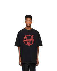 Vetements Black And Red Anarchy T Shirt