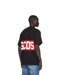 Gcds Black And Red Band Logo T Shirt