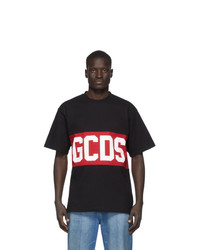 Gcds Black And Red Band Logo T Shirt