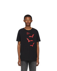 Off-White Black And Red Bats Slim T Shirt