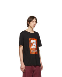 Neil Barrett Black And Red Chaotic Subway Loose T Shirt