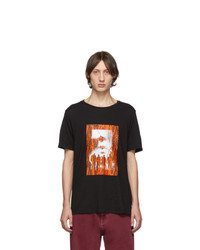 Neil Barrett Black And Red Chaotic Subway Loose T Shirt