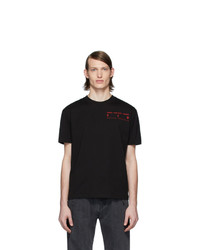 McQ Alexander McQueen Black And Red Logo T Shirt