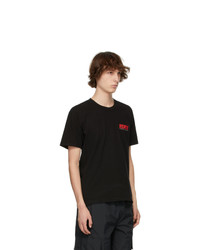 EDEN power corp Black And Red Recycled Cotton Logo T Shirt