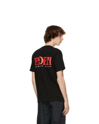 EDEN power corp Black And Red Recycled Cotton Logo T Shirt