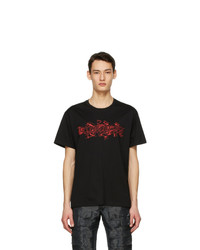 Givenchy Black And Red Schematics Logo T Shirt
