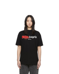 Palm Angels Black And Red Tokyo Sprayed T Shirt