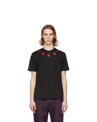 Givenchy Black And Red Vintage Stars T Shirt