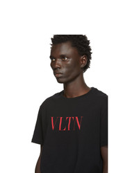 Valentino Black And Red Vltn T Shirt