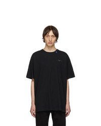 Off-White Black And Silver Oversized Backbone T Shirt