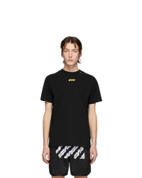 Off-White Black And Yellow Disrupted Font T Shirt