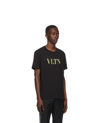 Valentino Black And Yellow Vltn T Shirt