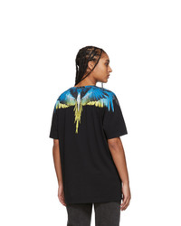 Marcelo Burlon County of Milan Black And Yellow Wings T Shirt