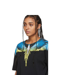 Marcelo Burlon County of Milan Black And Yellow Wings T Shirt