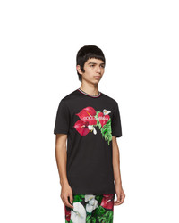 Dolce and Gabbana Black Anthurium T Shirt