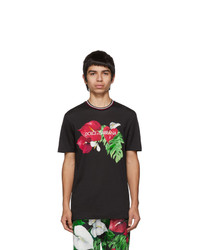 Dolce and Gabbana Black Anthurium T Shirt