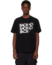 Sacai Black Back To Back To Back T Shirt