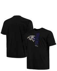 New Era Black Baltimore Ravens Big Tall 2 Hit T Shirt