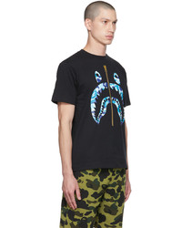 BAPE Black Blue Abc Camo Shark T Shirt