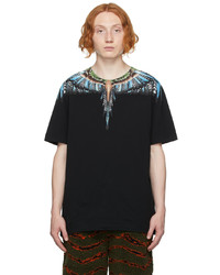 Marcelo Burlon County of Milan Black Blue Wings T Shirt