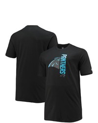 New Era Black Carolina Panthers Big Tall 2 Hit T Shirt