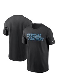 Nike Black Carolina Panthers Team Wordmark T Shirt