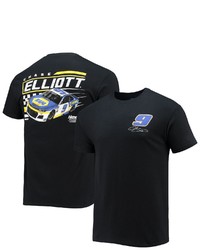 HENDRICK MOTORSPORTS TEAM COLLECTION Black Chase Elliott Spoiler Car T Shirt