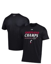 Under Armour Black Cincinnati Bearcats 2021 Aac Football Conference Champions Undefeated T Shirt