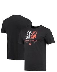 New Era Black Cincinnati Bengals Combine Authentic Go For It T Shirt