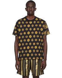VERSACE JEANS COUTURE Black Coin Print T Shirt
