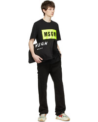 MSGM Black Cotton T Shirt