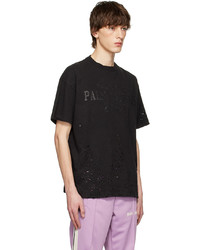 Palm Angels Black Cotton T Shirt