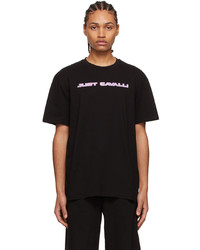Just Cavalli Black Cotton T Shirt