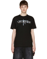 VIVENDII Black Cotton T Shirt