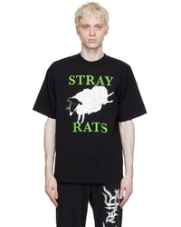 Stray Rats Black Cotton T Shirt
