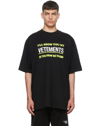 Vetements Black Cotton T Shirt
