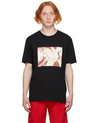 Hugo Black Crane Print Dolive T Shirt