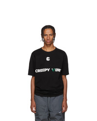 Xander Zhou Black Creepy Cute Jersey T Shirt